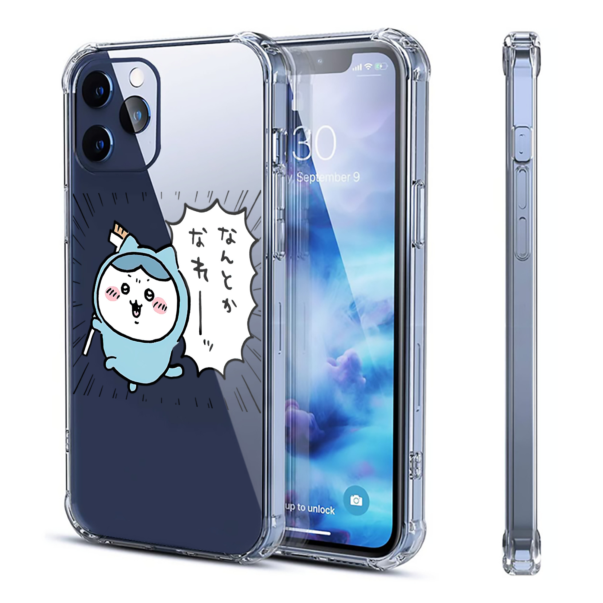 （画像用） ちいかわ ハチワレ Chii-kawa hachiware 【iPhone 12シリーズ対応】透明スマホケース（クリアソフトケース）